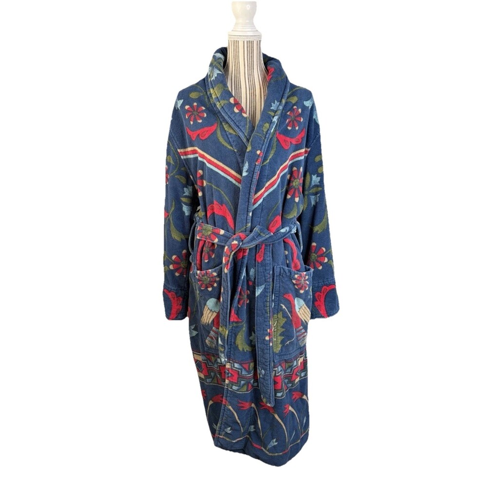Created For Smithsonian Native American Terry 100% Cotton Robe OSFM - Picture 2 of 6